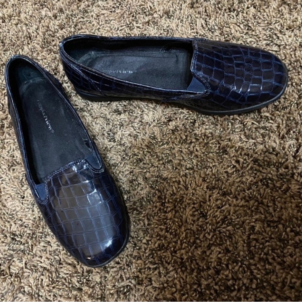 Comfortview Navy Slip Ons 7 Wide 7W - Picture 4 of 7